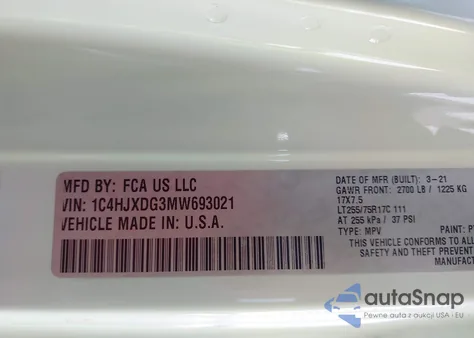 2021 Jeep Wrangler Unlimited Willys 4X4 from USA, damaged, VIN 1C4HJXDG3MW693021